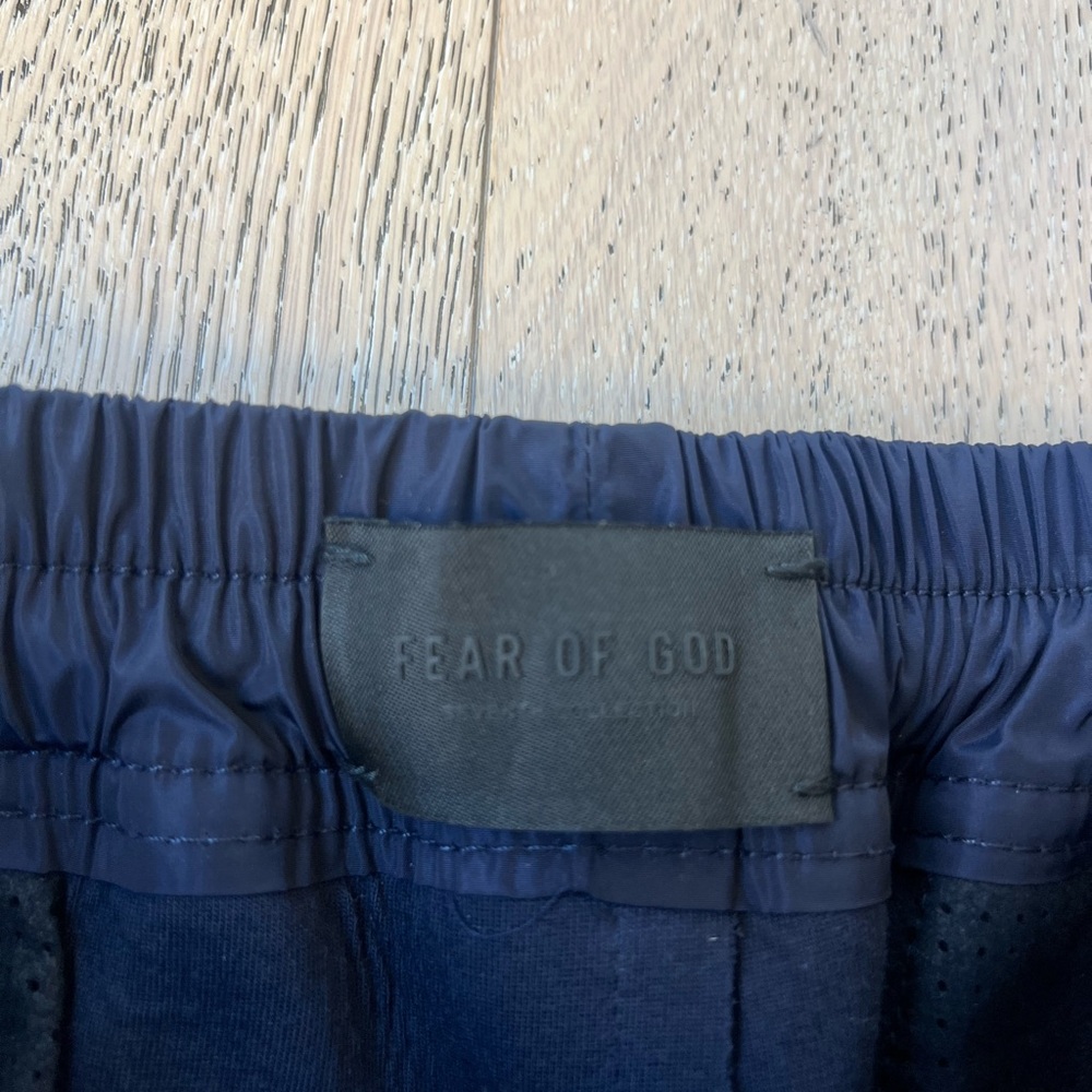 Fear of God Leather Dark Blue/Navy Nubuck Joggers size Small Used - Picture 6 of 15